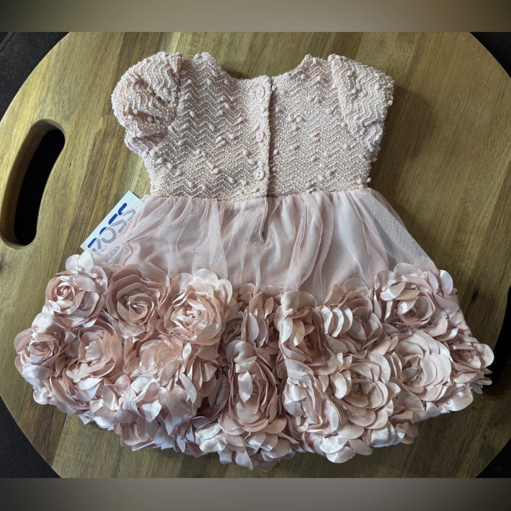 NWT Mauve Rose Tweed Baby Girl Dress - Picture 2 of 3